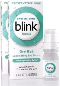BLINK Boost Preservative-Free Lubricating Eye Drops, Moisturizing & Soothing for Mild Dry Eyes, with Hyaluronate, Hydrating Relief, Contact Lens Friendly, 0.34 FL Oz, (Pack of 2)