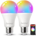 Avatar Controls WiFi Smart Bulb E27 Screw, Music Sync Alexa LED Light Bulbs Colour Changing Dimmable Works with Alexa/Google Home, 9W RGB+Warm+Cool White 900LM, No Hub Required(2 Pack)