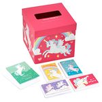 Hallmark Valentines Day Cards for Kids and Musical Light Up Mailbox for Classroom Exchange, Unicorns (1 Box, 32 Valentine Cards, 1 Teacher Card)