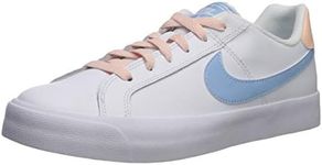 Nike Women's Tennis Shoes, White/Psychic Blue - Crimson Tint, 9 Regular US