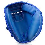 Baseball Catcher Glove,Baseball and Softball Catcher's Mitt for Kid Youth Aldult Baseball Training,Comfortable Durable,Left Hand Glove (Blue, 33 Inch)