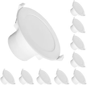 Dimmable LED Recessed Downlights - 10W 3 Color Temperature, 90mm -100mm Cutout, SAA Certified - Pack of 10