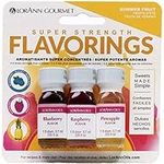 Candy & Baking Flavoring .125oz 3/Pkg-Summer Fruit-Blueberry/Raspberry/Pineapl -45TRI-4570