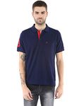 AMERICAN CREW Men's Regular Fit Polos (AC277-L_Navy Blue_Large)