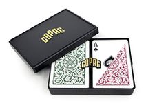 Copag Bridge Size Regular Index 1546 Playing Cards, Green Burgundy Setup