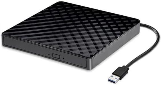 ZZOSRDR External CD DVD Drive, USB 3.0 Portable Drive Reader DVD CD RW Writer Burner Player Optical DVD Drive for Laptop, Desktop, Mac, IOS, Windows 10/8/7 / XP/Linux/Vista