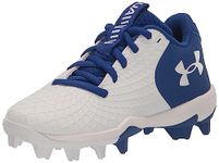 Under Armour Girl's Glyde 2.0 Rm Jr Softball Shoe, (102) White/Royal/White, 10 US Toddler