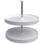 Rev-A-Shelf 24'' Lazy Susan Full-Circle Polymer Two-Shelf, White, 2062-24-11-1