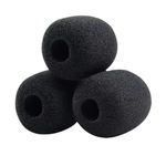 Cloud II Mic Foam Replacement for HyperX Cloud II/Mix/Alpha/Alpha Alpha-S/Cloud Chat Headset Microphone Pop Filter Cover (3 Pack)