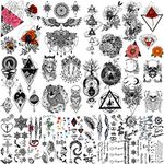 Yazhiji 32 Pieces/Lot Rich Tattoo Patterns Totem Flower Rose temporary tattoo stickers for women men boys girls sexy body art big arm tower drawing sunflower