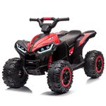 Voltz Toys ATV Ride-On Toy Car for Kids, 12V Off-Road Battery Powered Electric Quad 4 Wheeler Car for Kids with LED Lights, High/Low Speeds, MP3 Player (Red)