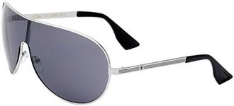 Khan Pedal - One Piece Shield Sunglasses (Black Silver)