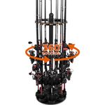 KastKing V16 Fishing Rod Rack With Rotating Base- Fishing Pole Rack Holds Up to 16 Fishing Rods or Combos, Lightweight and Durable ABS Construction, Space-Saving Fishing Rod Holders for Garage