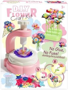 DIY Fabric Flower Bouquet Craft Kit for Kids – Flowers Market Toy, Build & Design Your Bouquet Floral | Educational Arts & Crafts Toy for Girls Ages 4-8 | Great Birthday Gift