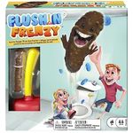 Mattel Games Flushin´Frenzy, Kids game, 2 to 4 players, age 5 and older, be the first to grab the "poop", FWW30