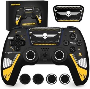 Darno Design Ps5 Controller Skin, Ps5 Controller Accessories, Ps5 Controller Grip, 4 Pcs Thumb Grip Gaps with Touch Pad Sticker