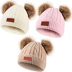 Kids Winter Pompom Hat Knitted Ski 