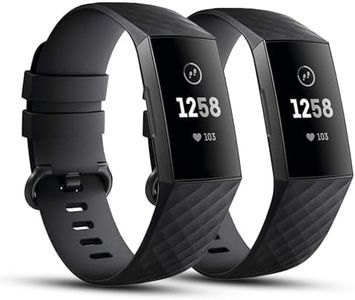 ZUOQIANG 2 PCS Bracelet de Remplacement, Bracelet de Rechange Compatible avec Fitbit Charge 3/ Fitbit Charge 4, Bandes de Sport Réglable en Silicone pour Femmes Hommes (L)