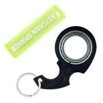 TecoKart® Spinner Keychain for Men, Ninja Spinning Keychain with Luminescent Strip, Metal Spinner Finger Keychains Tip Relaxtion Portable Car or Bike Revolving Keychain for Boys, Men, Women