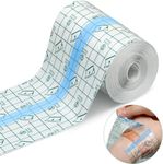 JIVRIX (7cm × 10meter) 1 ROLL Transparent Stretch Adhesive Waterproof Film Clear Bandage Dressing Tape - for Shower, Tattoos & Second Skin Healing Protection Supplies - BIG