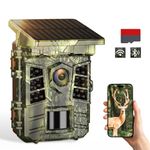 Coolifepro Solar Trail Camera WiFi Bluetooth - 48MP 30FPS Wildlife Camera with Night Vision Motion Activated 0.1s Trigger Speed, 2600mAh Rechargeable Wildlife Camera for Nature Wildlife Scouting