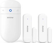 SECRUI Door Chime, Easy Installation Wireless Door Sensor Chime with 500ft Range, 52 Chimes, 5 Adjustable Volumes, 2 Sensors and 1 Plug-in Receiver, White