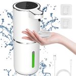 Cuteefun Automatic Foaming Soap Dispenser, Power & Gear Display, 380ml Touchless Rechargeable Hand Soap Dispenser, 4-Level Adjustable Foam Volume, Wall Mounted Soap Dispenser for Bathroom, Kitchen