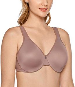 DELIMIRA Women's Minimizer Bra Plus Size Underwire Smooth Full Coverage Seamless Bras Mochaccino 38E