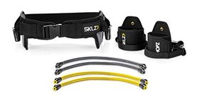 SKLZ Vertical Jump Trainer With Adjustable Strap, Durable Leg Resistance Bands, Strength Training Equipment, Black/Yellow