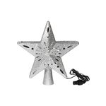 Mobestech Star Christmas Tree Top Light LED Glitter Snowflake Projector Lights Party Light Up Star Lamp for Christmas Tree (Silver)