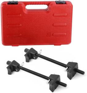Coil Spring Compressor Tool Kit, 2 Pack Macpherson Strut Spring Compressor Set with Heat-Treated Hooks, 1/2" Square Drive and 22mm Hex Compatible, 10.5" Range for Shock Absorber & Strut Replacement