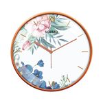 Amazon Brand - Solimo Plastic White Flower Analog Wall Clock, Quartz Movement, Silent Sweep, Modern, Easy-to-Read Time Indicator (30 Cm X 30 Cm, Multicolor)