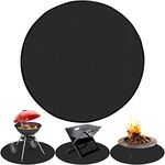 Dicunoy Round Fire Pit Mat, 36" Under Grill Mat for Deck, Fireproof Rug Pad for Outdoor Grill, Fireplace Mat BBQ Floor Mat for Patio, Grass, Smokers, Charcoal Grills, Oil-Proof, Waterproof