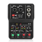 XTUGA USB Audio Interface for PC,Interface for Recording Music Computer Recording Audio Interface XLR with 3.55m Microphone Jack, USB Sound Card for Recording Studio, Ultra-low Latency Plug&Play, Q-12