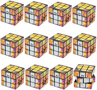 Fun Express - Mini Halloween Magic Cubes for - Toys - Games - Puzzle Games & Mind Teasers - Halloween - 12 Pieces