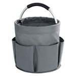 Neouth Multipurpose Tool Bag 17L Garden Tool Organizer Foldable Bucket Tool Storage Basket Outdoor Beach Storage Bag Grey