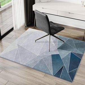 Jabykare Office Chair Mat Carpet for Hard Floor, Computer Chair Mat for Rolling Chair, Multi Surface Chair Mat and Gaming Rolling Chair Protector (Blue Grey, 100 * 118 cm)