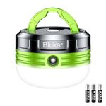 Blukar Camping Lantern, Camping Light LED Outdoor Lights, Tent Light Battery Powered,Water Resistant 3 Modes Emergency Light for Camping, Emergency, Fishing, Hiking etc. (3 AA Batteries Included)