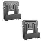 Mount Plus MP-06-02 2 Pack Cable Box Mount and Modem Mount for Wide Range of Media Players, Cable Boxes, Modems, DVD Players, Game Console Such As PS3, PS4, Xbox One S (2 Pack Wide)