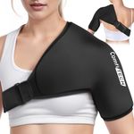 Comfitech Shoulder Ice Pack Wrap Rotator Cuff Cold Therapy Compression Sleeve for Better Putting On & Off, Arm Ice Packs for Injuries Reusable Shoulder, Swelling, Medium