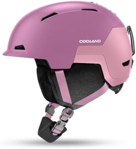 Odoland Ski Snowboard Helmet for Adults & Youth, Snow Helmet for Men & Women, Slide Adjust Ventilation, Safety Certified, Goggles Compatible Protection for Skiing, Pink, M