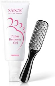 SAISZE Callus Remover for Feet, Extra Strength Gel with Brush Head and Foot File, Professional Dead Skin Removal for Feet, 8oz