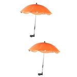 Kisangel Portable Chair Adjustable with Detachable Clip Arm Parasols Universal Sun Push Shade Ster Fixing and On Device Flexible Chair Parasol Clamp Orange Clip-on Clip- Umbrella Portable Chairs