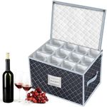 VERONLY Wine Glass Storage Box with