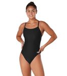 Speedo Women's Prolt Flyback Solid Adult Team Colors One Piece Swimsuit - Eco Team Black, Size 38