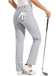 WILLIT Women's Golf Pants Stretch Hiking Pants Quick Dry Lightweight Outdoor Casual Pants with Pockets Water Resistant Gray 6