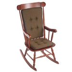 Klear Vu Embrace Rocking Chair Cushions for Living Room, Nursery, or Home Office, Tufted and Non-Slip Pads, 2 Piece Set, Seat 16"x15" and SeatBack 24"x17", Chocolate