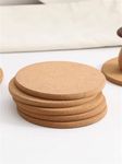 Cork Trivet Set of 6, Thick Cork Mats for Table Hot Pot, Non Slip Durable Cork Coasters for Coffee, Tea, Kettles, Pots, Pans, and Plants 19cm