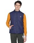 U.S. Polo Assn. Men Navy Solid Sleeveless Puffer Jacket