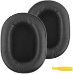 Geekria QuickFit Replacement Ear Pads for Sony Turtle Beach Skullcandy and Other Mid-Sized Over-Ear Headphones Ear Cushions, Headset Earpads, Ear Cups Cover Repair Parts (Black)